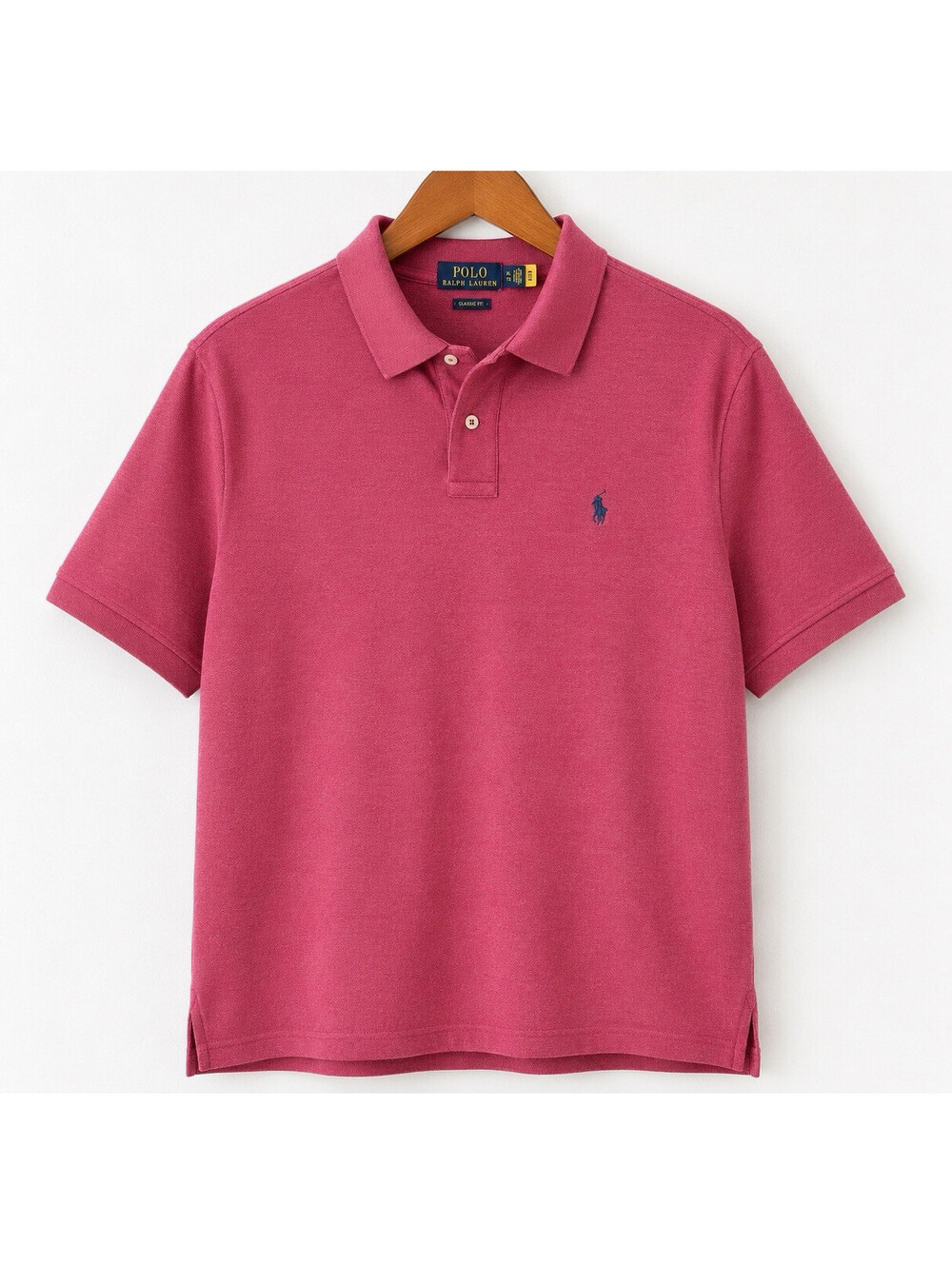 Polo Ralph Lauren Men's XL Red Solid Mesh Classic Fit Polo Shirt SS Logo Button